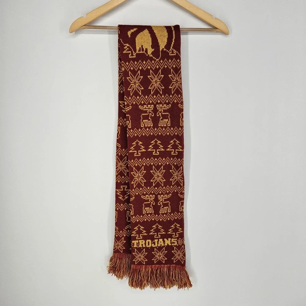 USC Trojans Red Yellow Logo NCAA College Scarf Winter